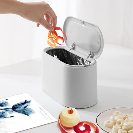 Desktop Wastebasket Organizer Small Trash Bin Compact Wastebasket for Office Use