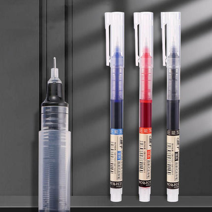6/12Pcs 0.5mm Straight Liquid Rollerball Pens Stationery School Office Supplies - Aimall