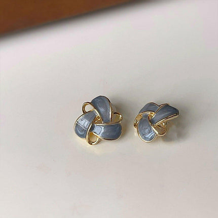 Retro Geometric Blue Drip Dangle Earrings Women Girls Vintage Boho Fashion