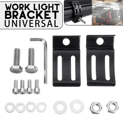 2X Mounting Brackets Rotating Slide Base Mounts AL Alloy For LED Work Light Bar - Aimall