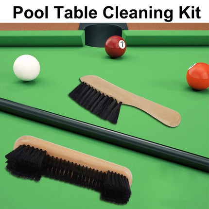 2PCS Brush Rail Brush Set Billiard Table Cleaning Kit Pool Table Corner Brush