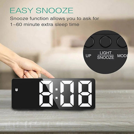 LED Digital Alarm Clock Large Display Dual Power Options Home Office Decor