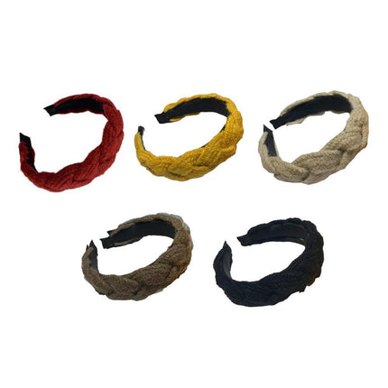 Women Ladies Twist Braid Hairband Wide Hairband Hoop Accessories Head Band Party - Aimall