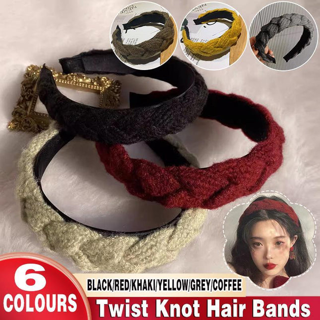 Women Ladies Twist Braid Hairband Wide Hairband Hoop Accessories Head Band Party - Aimall