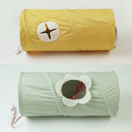 Folding Spiral Cat Tunnel Toy Interactive Pet Tunnel for Cats and Kittens Play