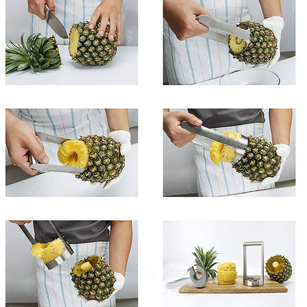 Stainless Steel Pineapple Peeler Core Remover Fruit Corer Tool Easy Cutting