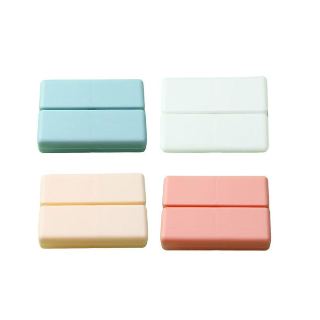 4PCS Weekly Pill Organizer Seven-Day Magnetic Folding Medicine Box Travel Case