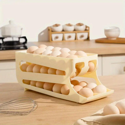 Sliding Egg Carton Refrigerator Storage for Kitchen Egg Holder and Organizer
