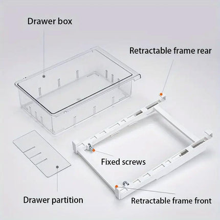 2 Pack Fridge Crisper Drawer Storage Boxes Food Organizer for Fresh Produce