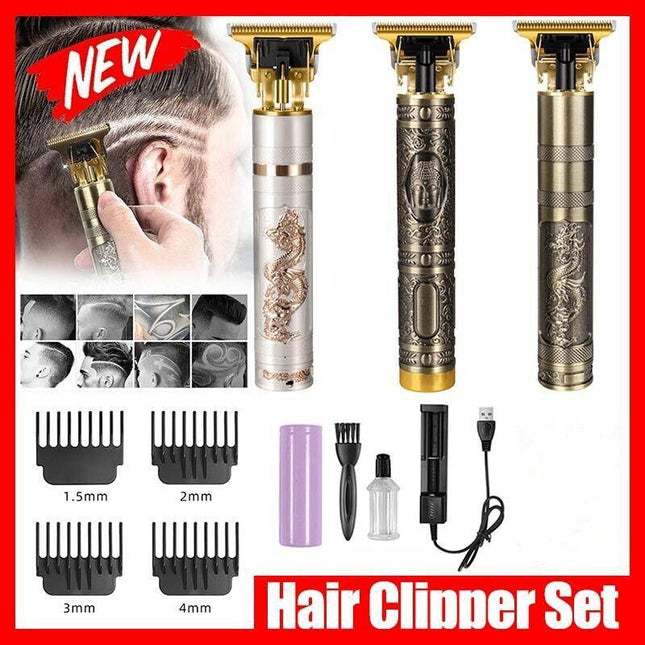 Men's Styling Electric Hair Trimmer Clippers Beard Shaver Cutting Cordless Style - Aimall