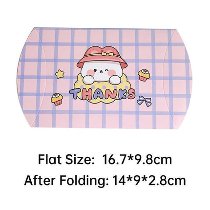 100PCS Pillow Shape Gift Boxes Paper Pouch Folding Carton Party Wedding Favors