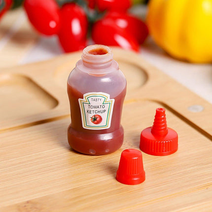 4pcs Mini Portable Sauce Box Condiment Dispensers for Picnic and Outdoor Use