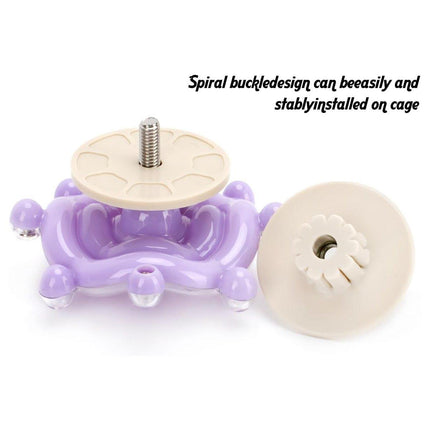 Interactive Parrot Spinning Wheel Stress Relief Toy for Small Birds Durable
