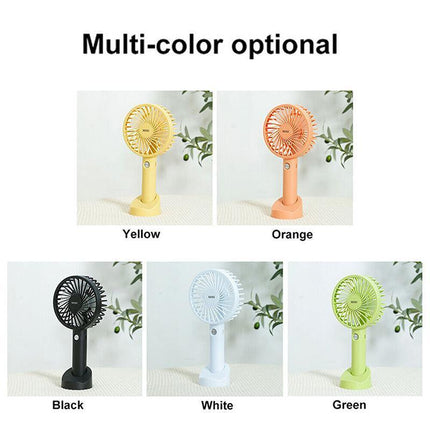 Mini Portable Hand-held Desk Fan Cooling Cooler USB Air Rechargeable 3 Speed - Aimall