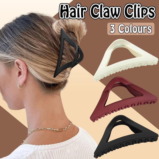 Women's Simple Hair Claws Clip Large Geometric Barrette Ponytail Clamp Hairpin - Aimall
