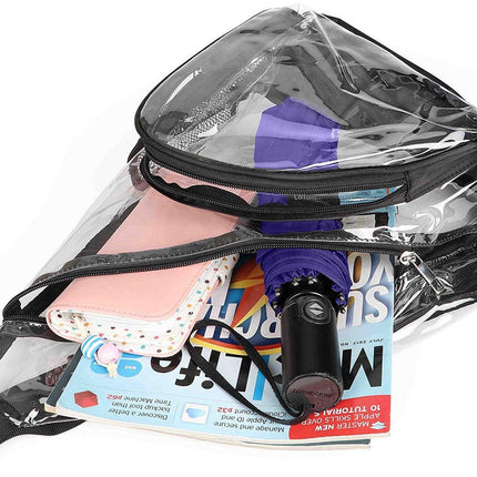 Transparent PVC Waterproof Backpack Crossbody Bag Casual Travel Shoulder Bag