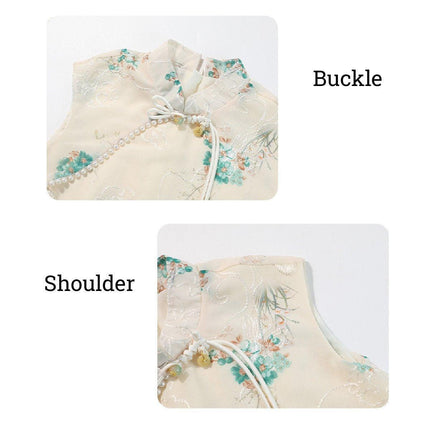 Summer Cheongsam Dress New Chinese Style Retro Girl Cheongsam Outfit