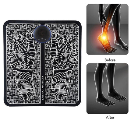 Electric Foot Massager Pad USB Rechargeable Home Foot Massage Device Pain Relief