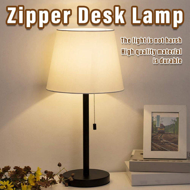 Modern Simple Zip Table Lamp Bedside Lamp for Hotel Bedroom Study Reading Light