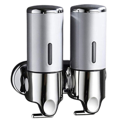 Stainless Steel Lever Soap Dispenser Manual Push Shower Gel Hotel Bathroom Use