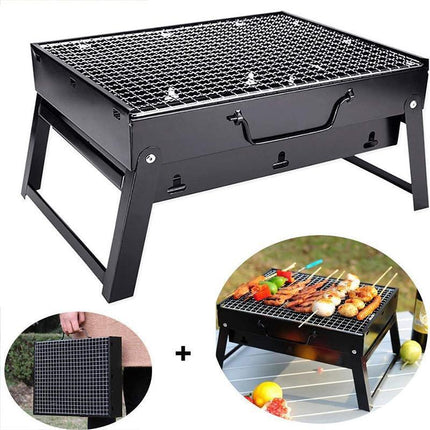 Outdoor Camping Portable & Foldable Charcoal BBQ Grill Hibachi Picnic Barbecue - Aimall