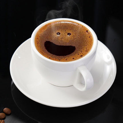 6PCS Ceramic Coffee Cup and Saucer Set Apricot Tea Cup with Ear Hotel Coffee Cup