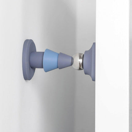 Silicone Silent Door Stopper with Suction Base and Secure Hold Catch Design