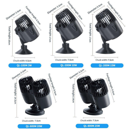 3000-20000LPH Wave Maker Aquarium Fish Tank Suction Cup Powerhead Water Air Pump - Aimall