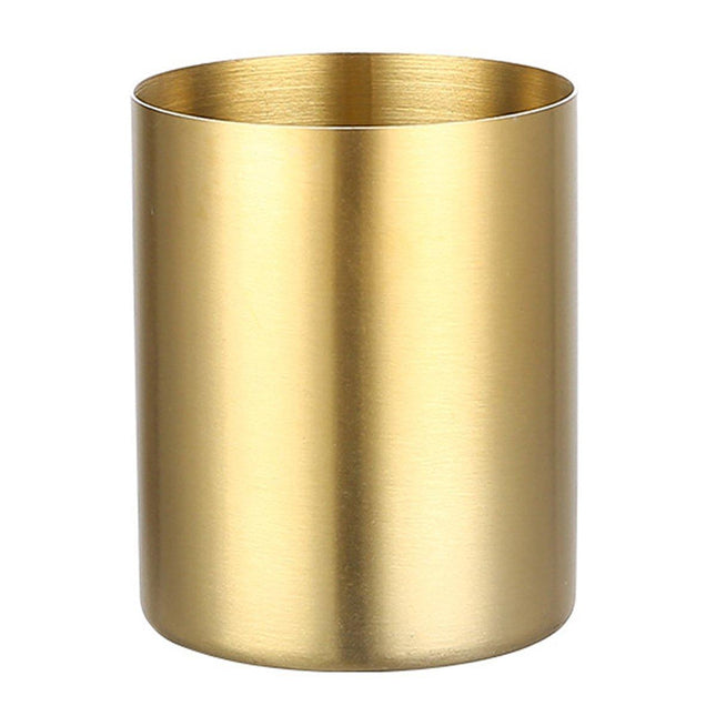 Stainless Steel Round Pen Holder Desk Organizer Stationery Storage for Office