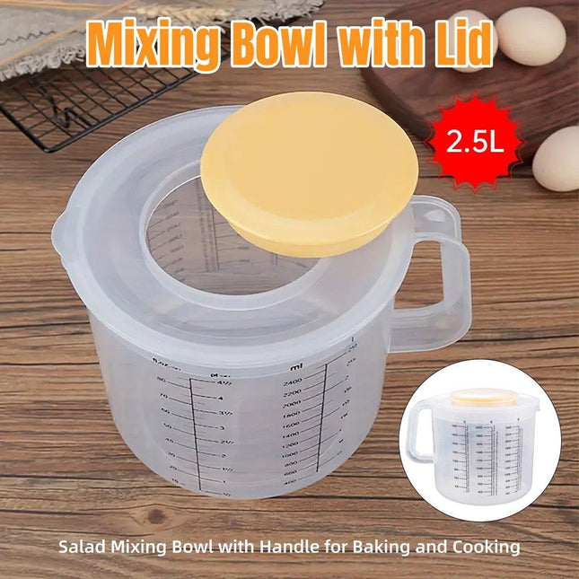 2.5L Plastic Measuring Cup with Lid Baking Measuring Cups with Scale for Home