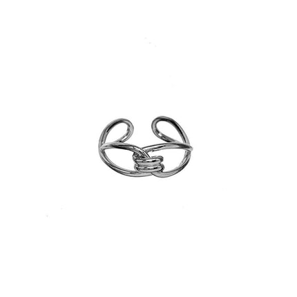 Geometric Cross Opening Ring Women Adjustable Retro Fashion Jewelry Gift