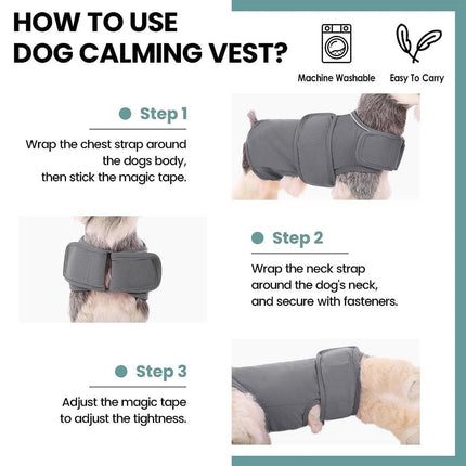 Pet Comfort Dog Relief Vest Jacket Soft Anxiety Coat for Small Medium Large Dogs