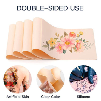 5-100x Tattoo Skin Fake Practice Eyebrow Art Double Sides Silicone For Beginner - Aimall