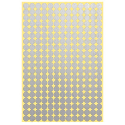 8/13/25/50mm Colour Sticker Dots Adhesive Round Labels Circular Scrapbooking Silver - Aimall