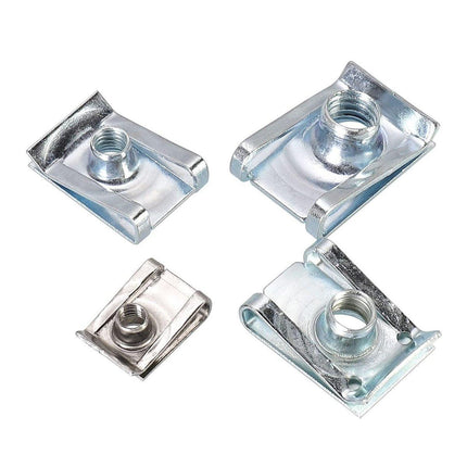80pcs Stainless Steel M4 M5 M6 M8 Sheet Metal Nut Clips Fastener Assortment