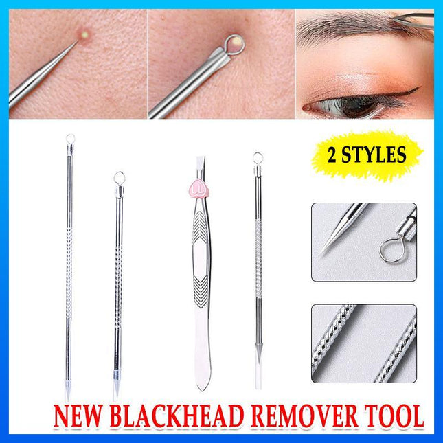 Blackhead Remover Tool for Acne Facial Pore Pimple Needle Cleaner Face Beauty - Aimall