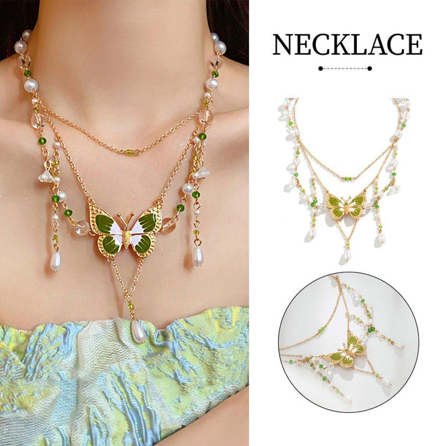 Butterfly Choker Necklace Women Summer Dopamine Fashion Jewelry Gift Set