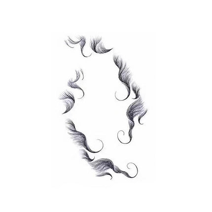 Baby Hair Tattoo Stickers Black Hairline Edge Decals Curly Women Stickers Fringe - Aimall