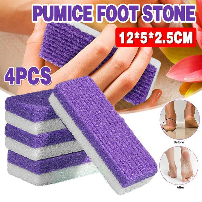 4X Pumice Foot Stone File Exfoliate Rasp Dead Skin Scrub Pedicure Remove Sands - Aimall