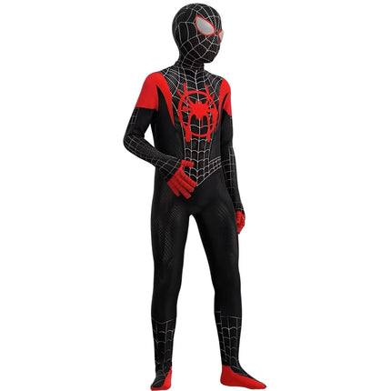 Spider Man Jumpsuit Set Miles Clothes Expedition Adult Kids Halloween Costume Gwen AU - Aimall
