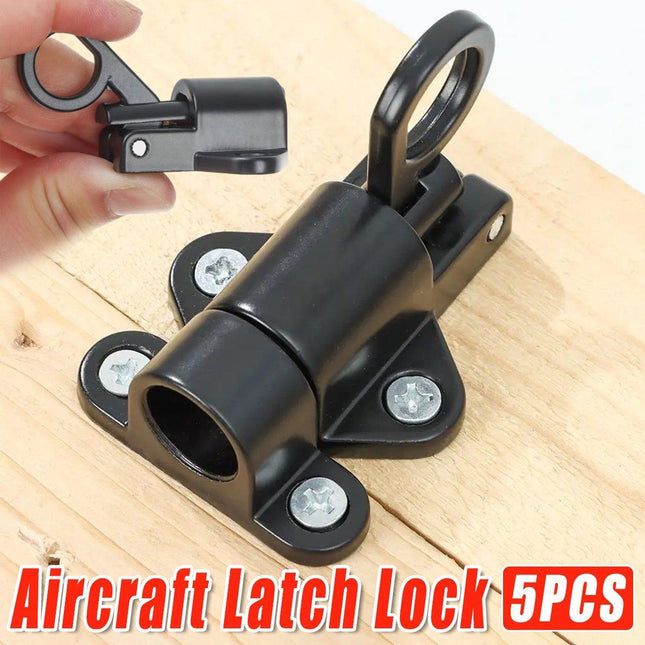 5PCS Aluminum Alloy Spring Bolt Self-Closing Sliding Door Window Lock Buckle Set