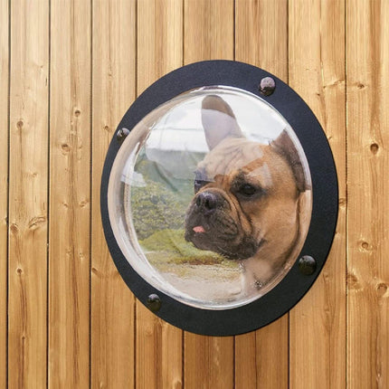 Dog Porthole Window Round Transparent for Fence Pet Peek Look Out Durable Dome - Aimall