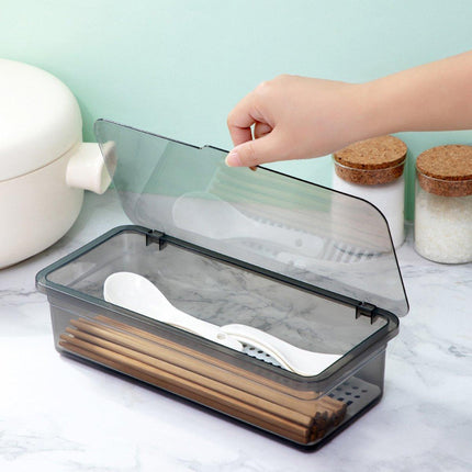 2PCS Chopsticks Box with Lid Dustproof Storage Container for Tea Set Cosmetic