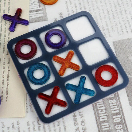 Silicone Mold Making Tic-Tac-Toe Game Jewelry Resin Casting Mould Craft DIY Tool - Aimall