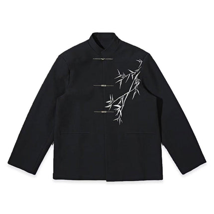 Chinese Tang Suit Jacket Mens Traditional Republic Style Mandarin Collar Coat
