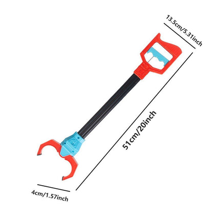 2PCS Large Five-Claw Mechanical Arm Garbage Grabber Red Reacher Tool Clamp