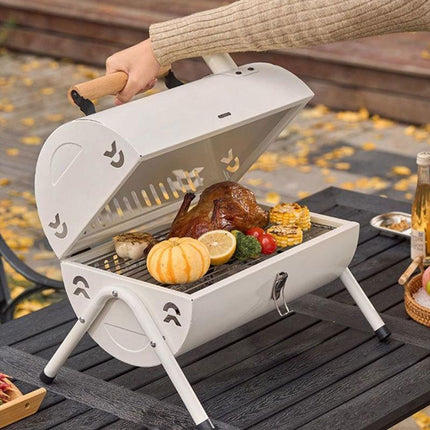 Grillz Charcoal BBQ Portable Grill Camping Barbecue Outdoor Cooking Smoker - Aimall