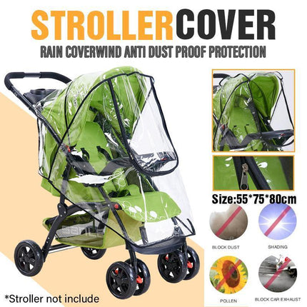 New Universal Rain Cover for Pushchair Stroller Baby Buggy Weather Shield Pram - Aimall