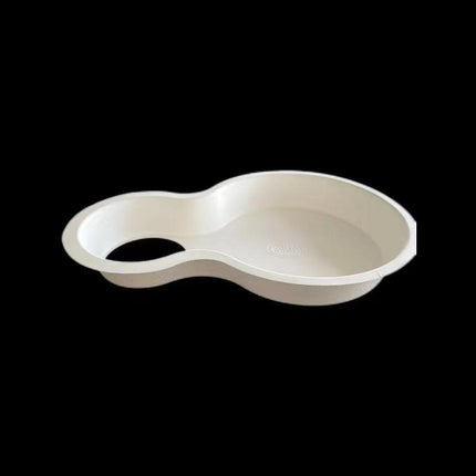 50pcs Biodegradable Hot Dog Tray Two Compartment Coffee Cup Holder Plate Thicken