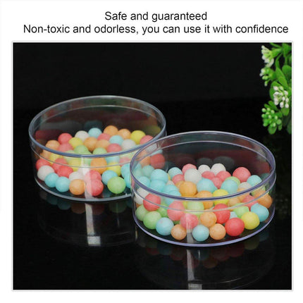 10pcs Clear Round Gift Boxes Plastic Candy Storage Containers for Party Favors